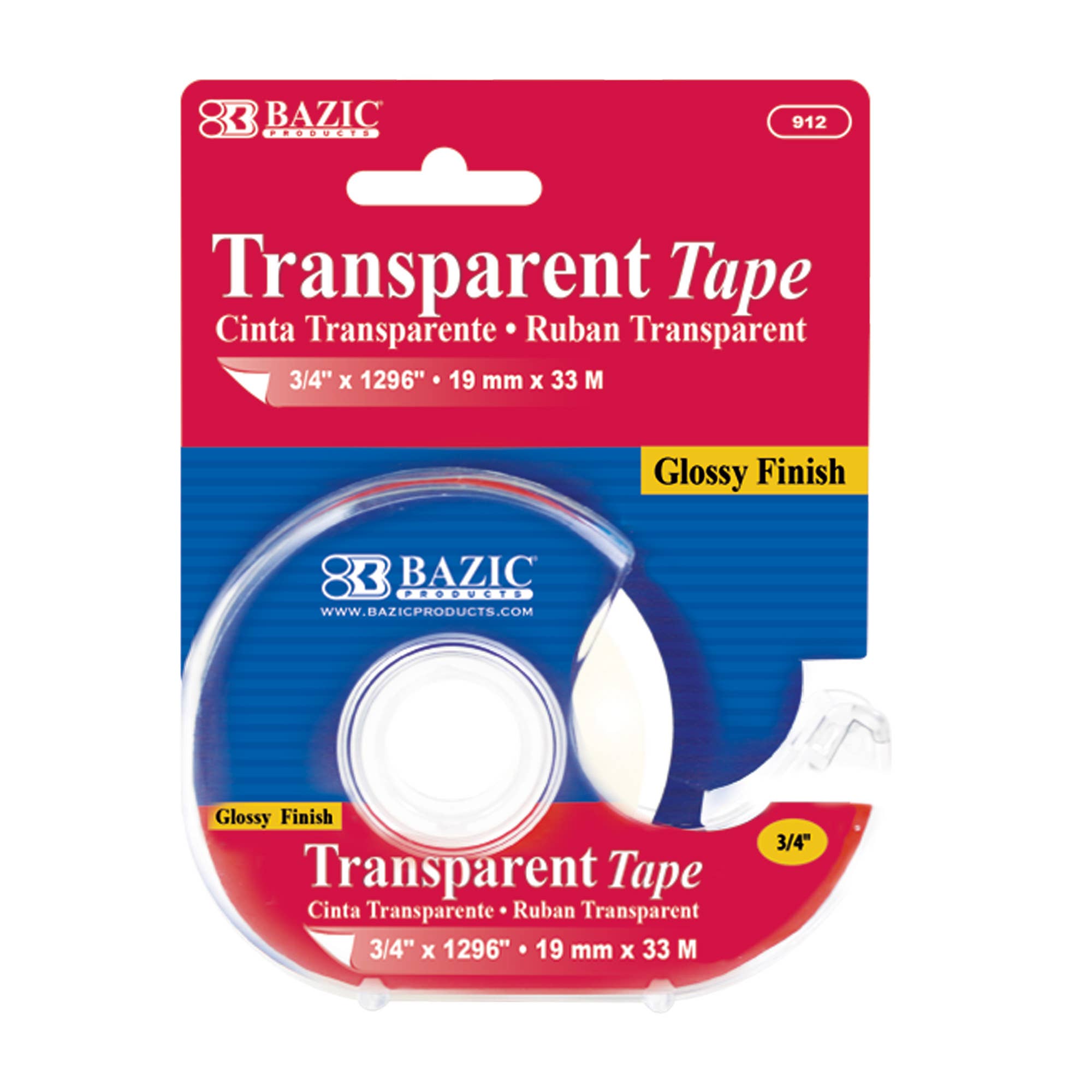 Transparent Tape Dispenser 3/4" X 1296"