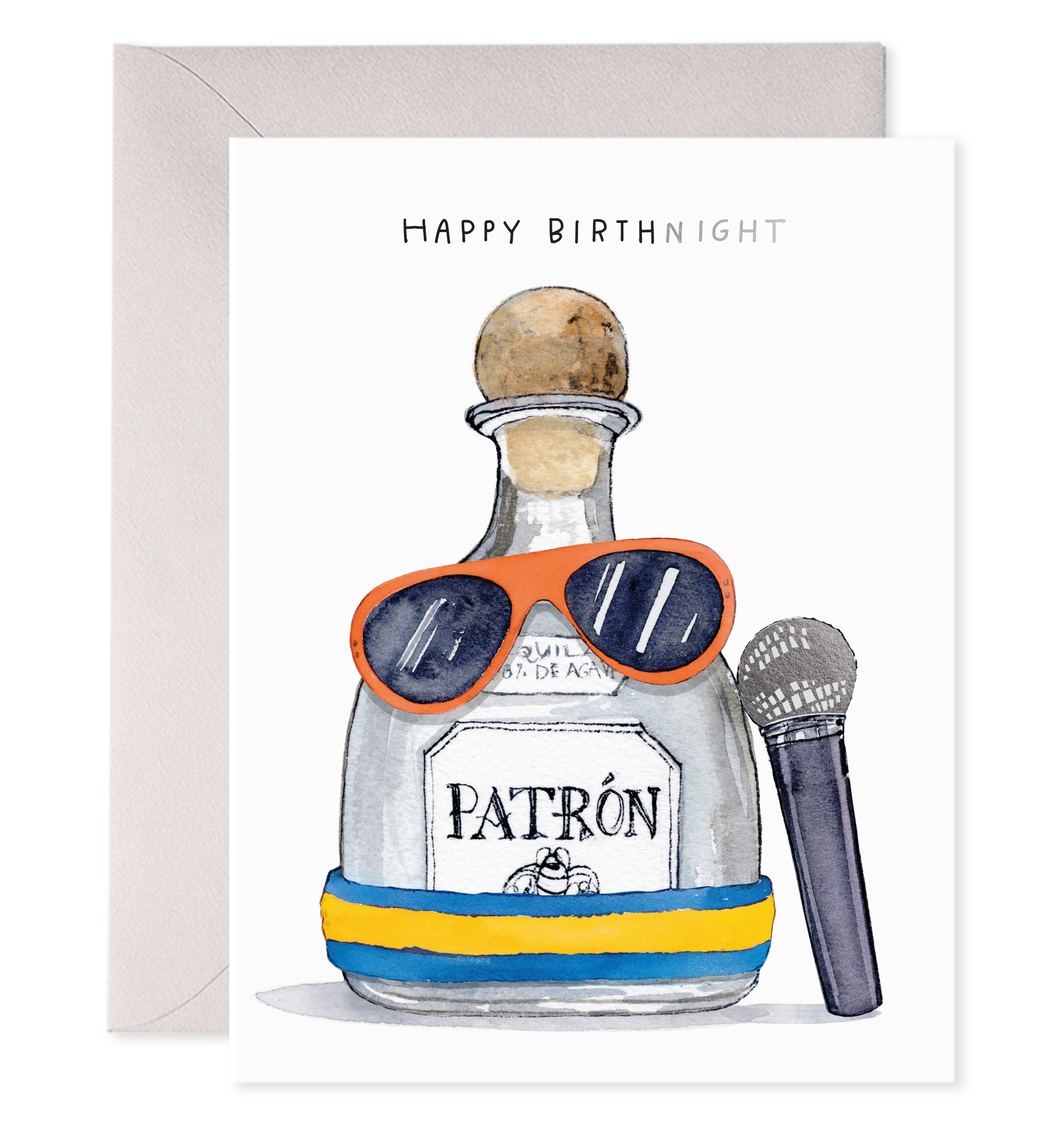 Tequila Bday Birthday Greeting Card Patron Karaoke