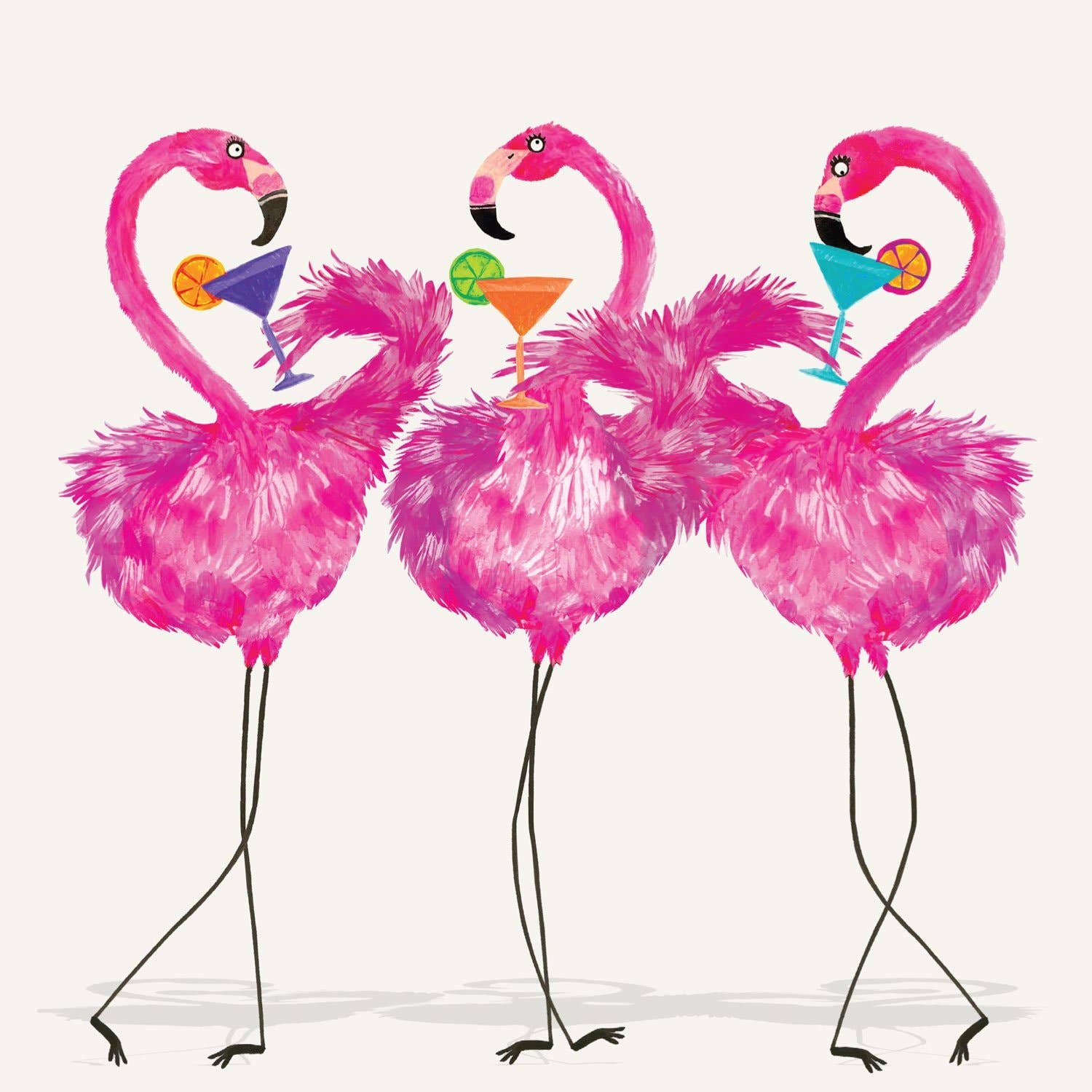 Flamingos Drinking Card