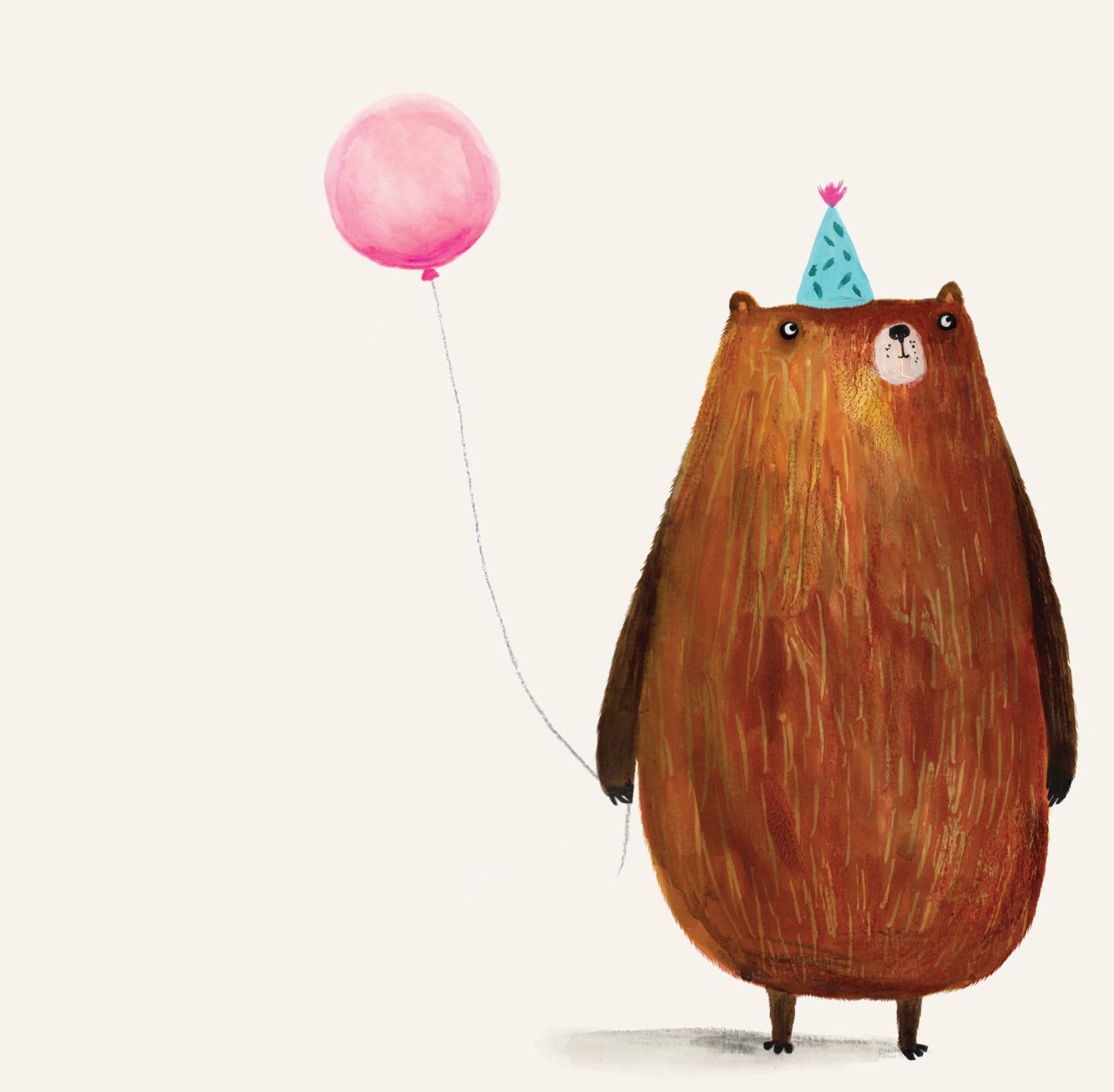 Party Bear Balloon Greeting Card