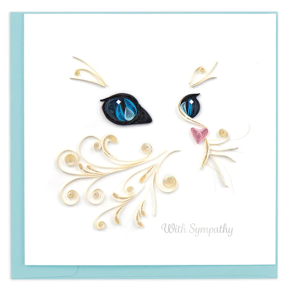 Quilled Cat Sympathy Greeting Card