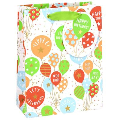 Balloons Medium Gift Bag & Tag