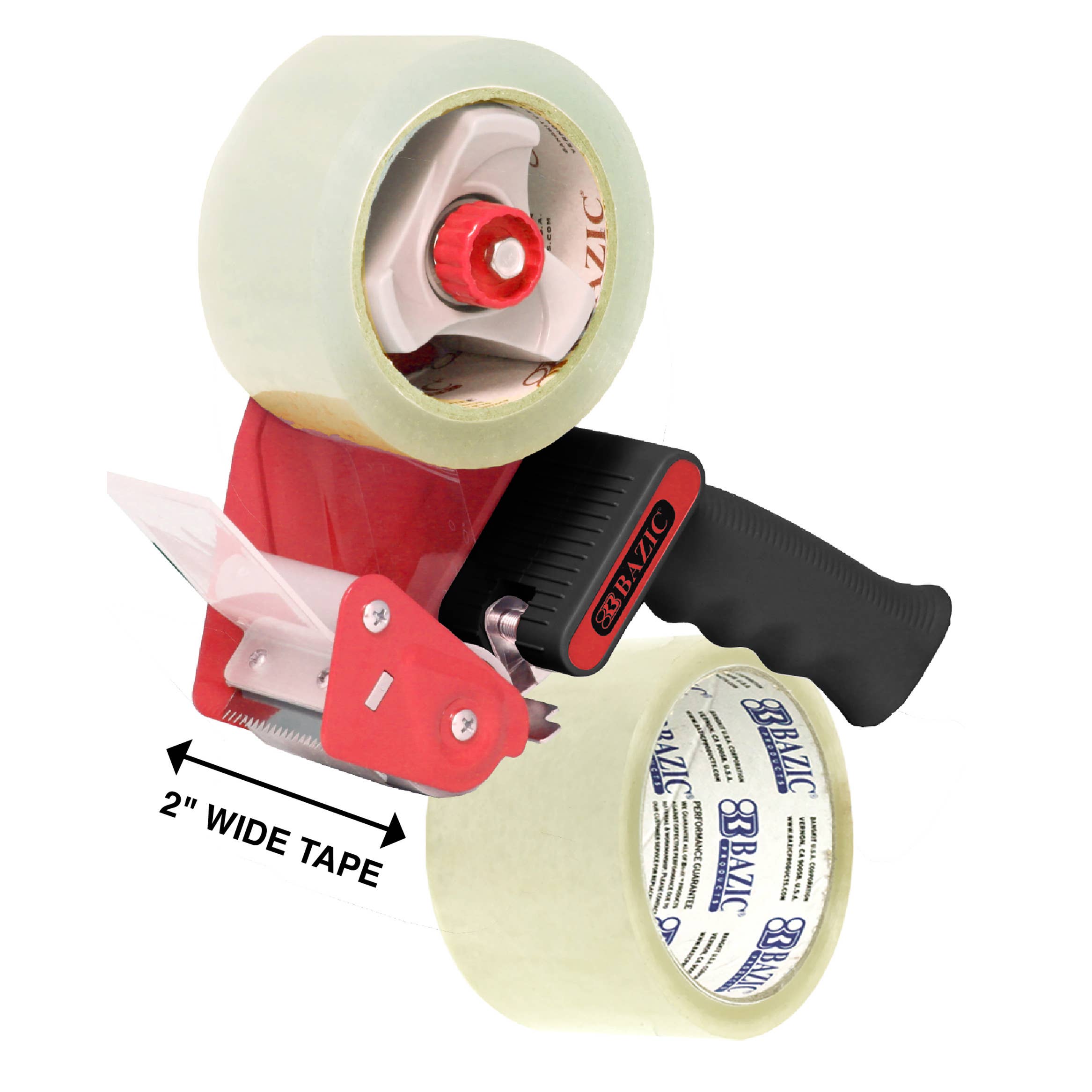 Packaging Tape Dispenser with 2 1.88" X 54.6 Yards Clear Tape