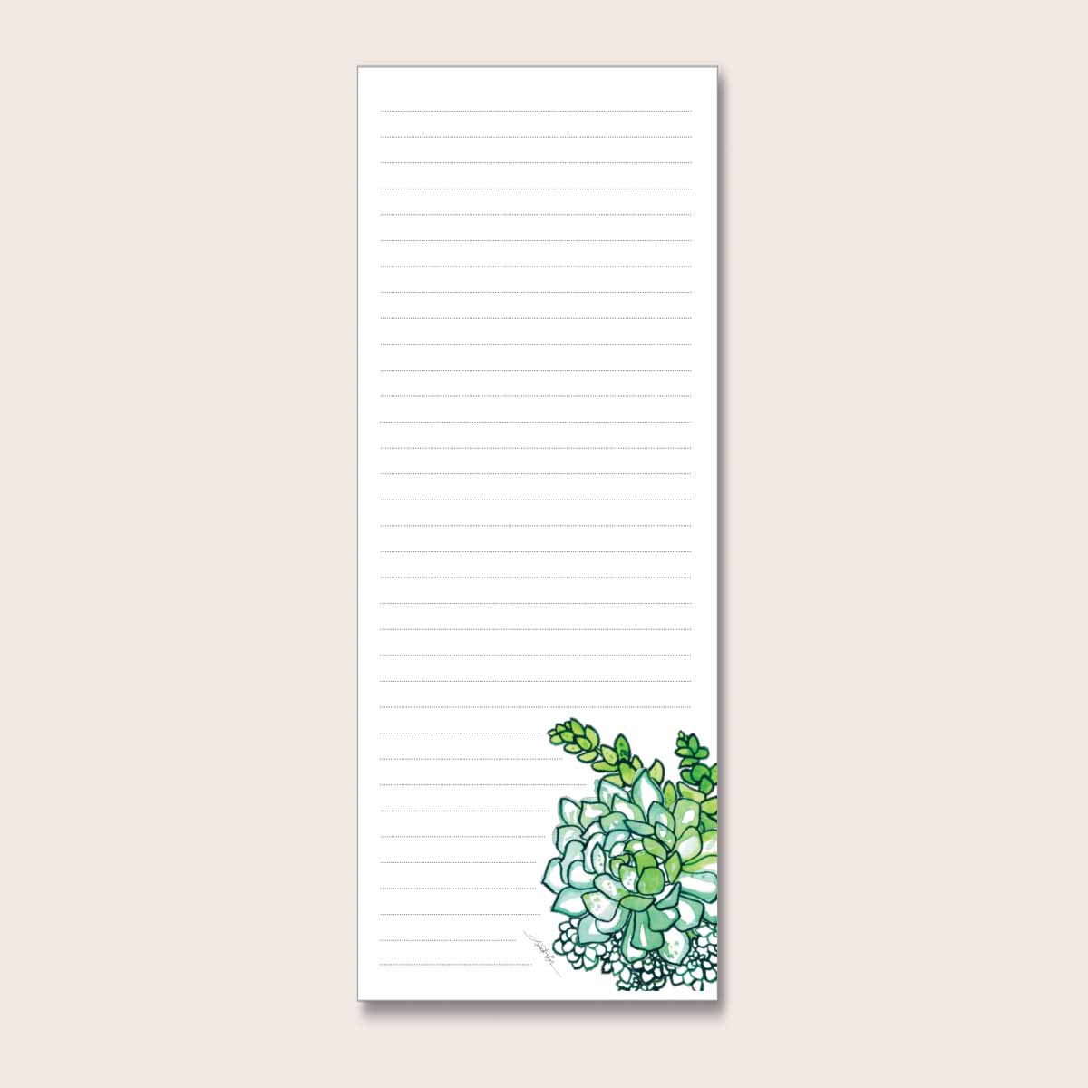 Succulent Refrigerator Notepad