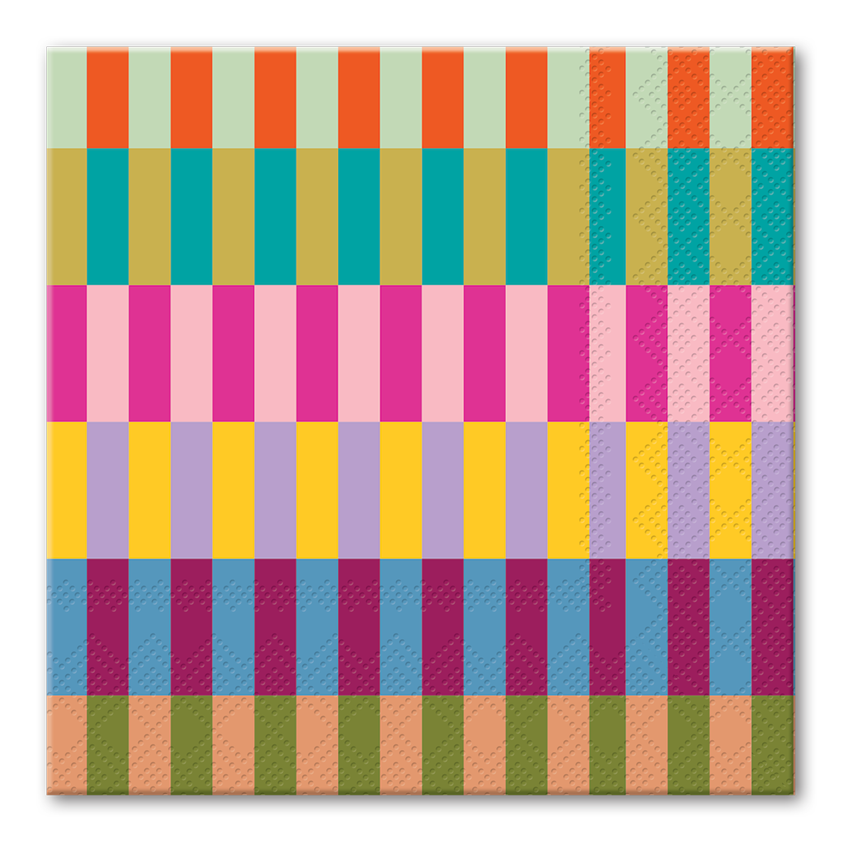 Colorblock Stripe Beverage Napkins