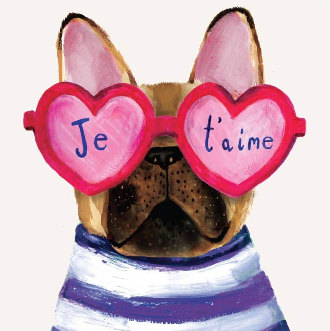 French Bulldog I Love You Card