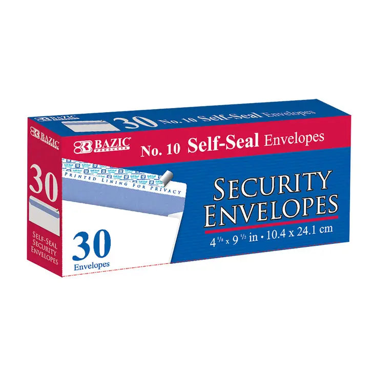 #10 Self-Seal Security Envelopes (Box of 30)