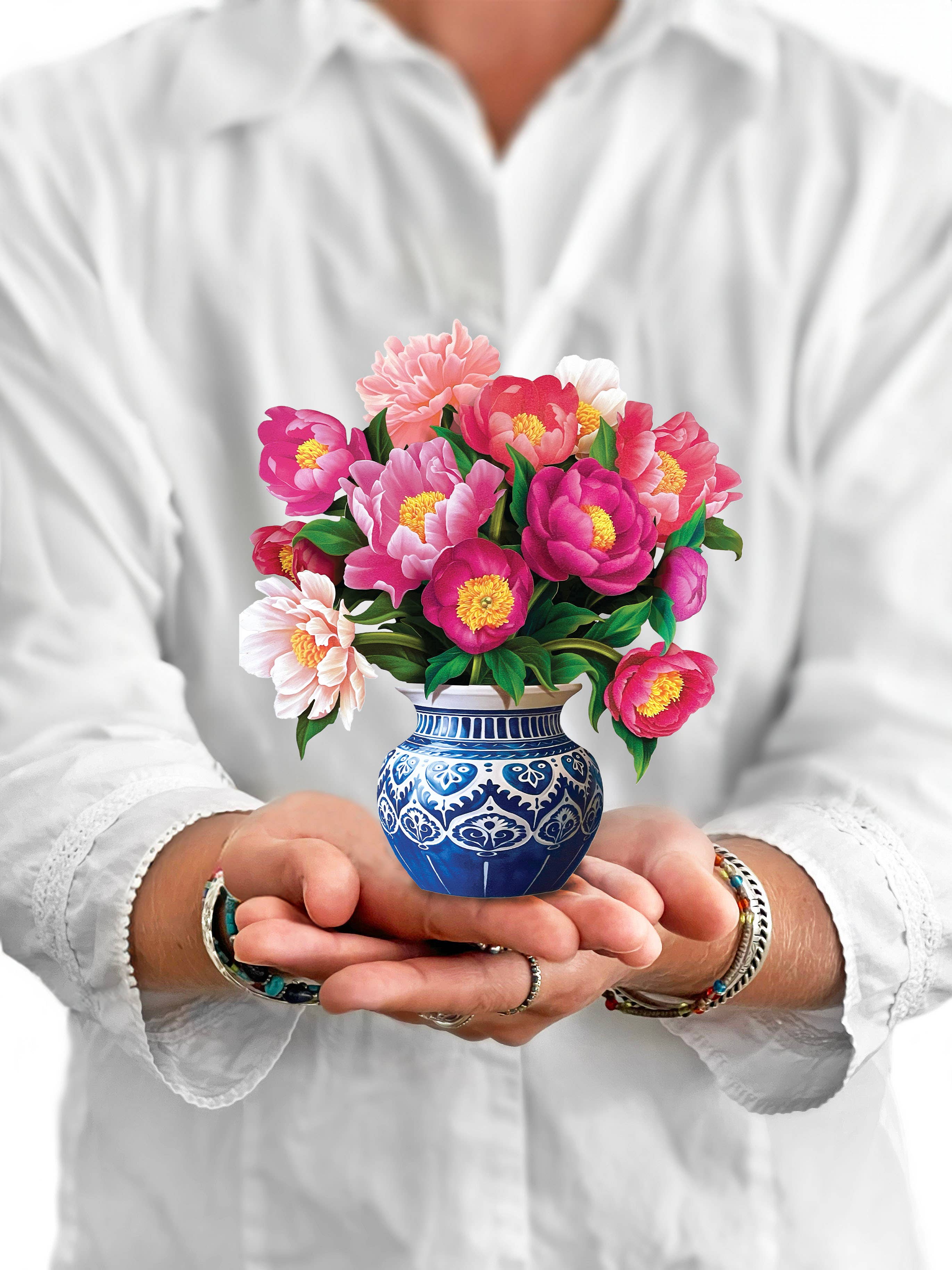 FreshCut Mini Peony Paradise Pop-Up Card