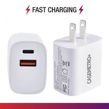 Fast Charging Dual Wall USB-C & USB-A Charger