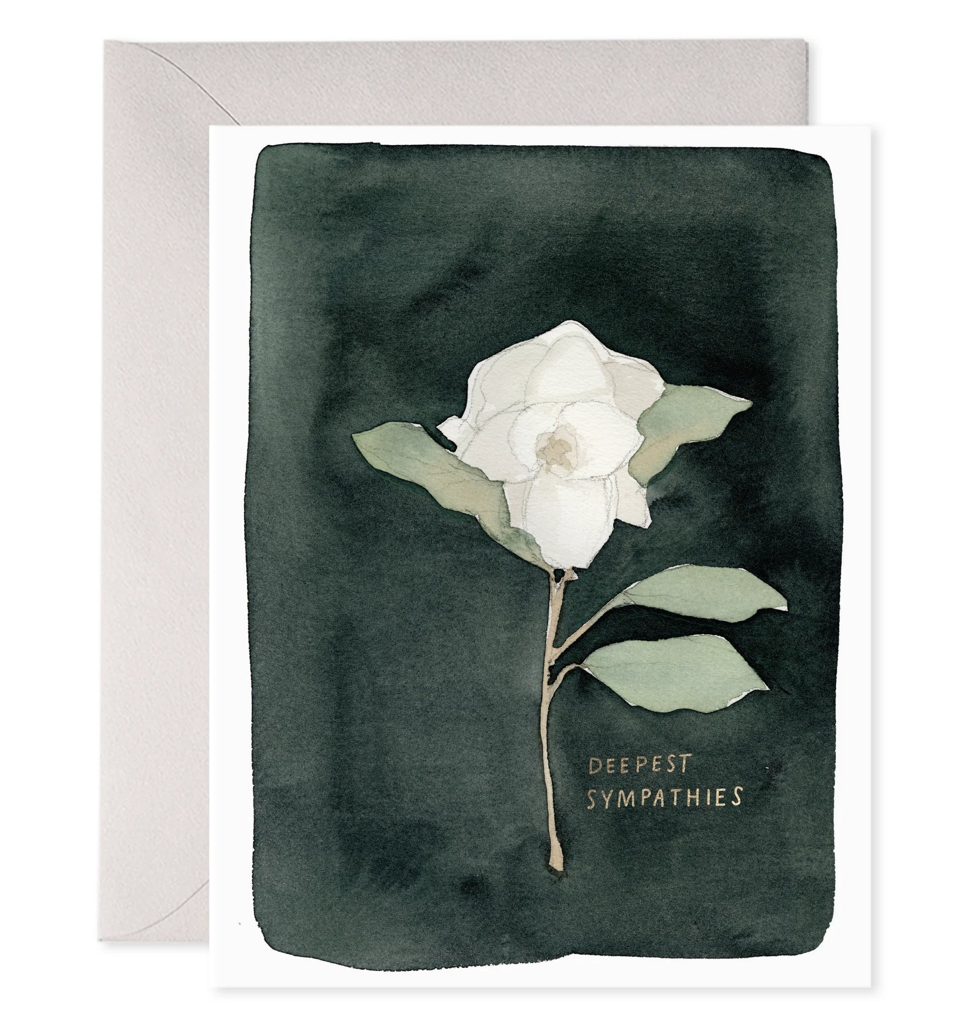 White Flower Sympathy Greeting Card