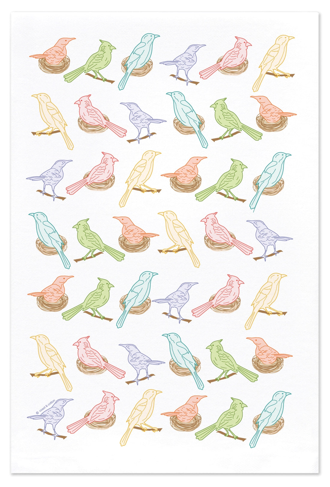 Coast & Cotton Hand Towel - Birds