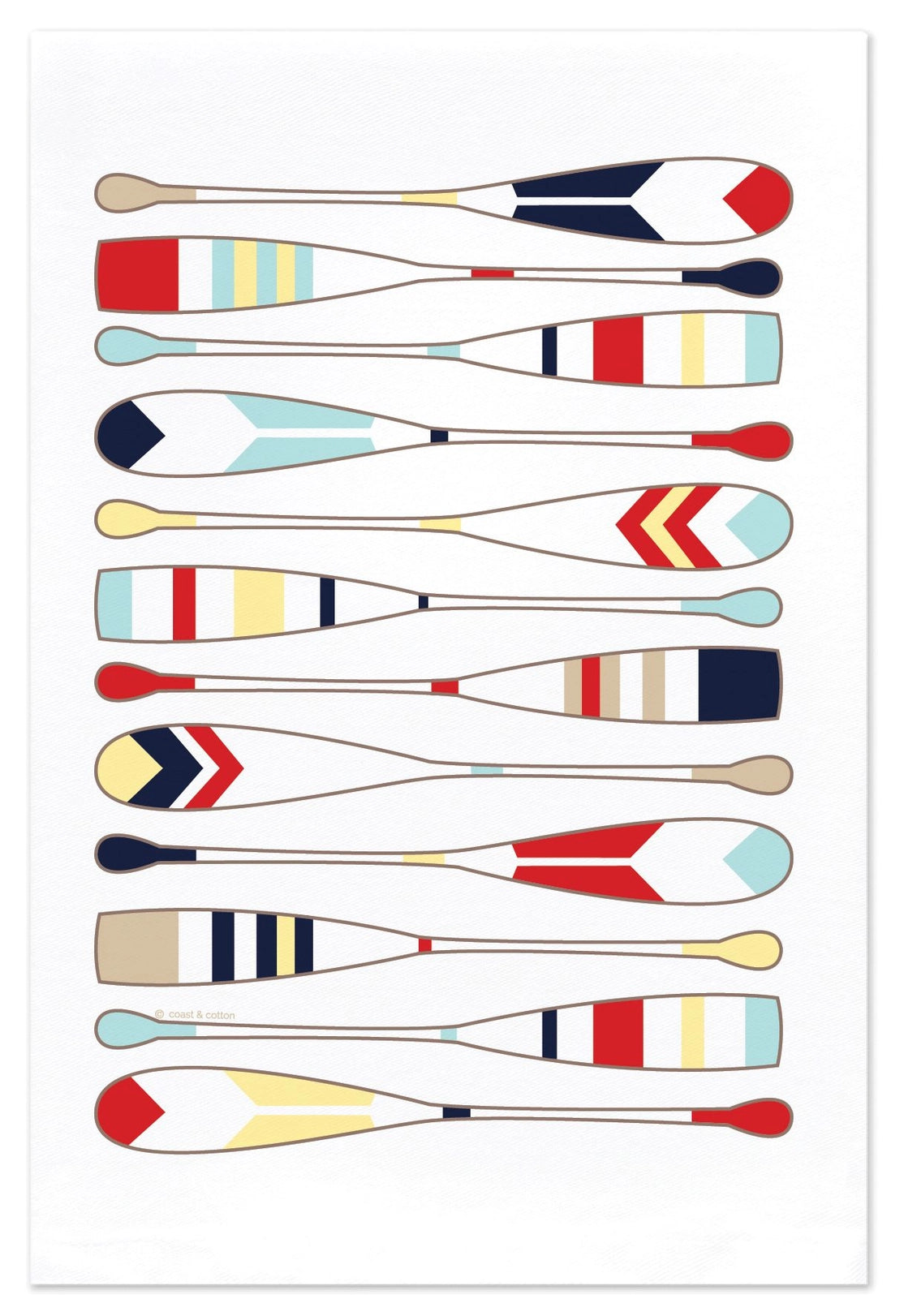 Coast & Cotton Hand Towel - Paddles