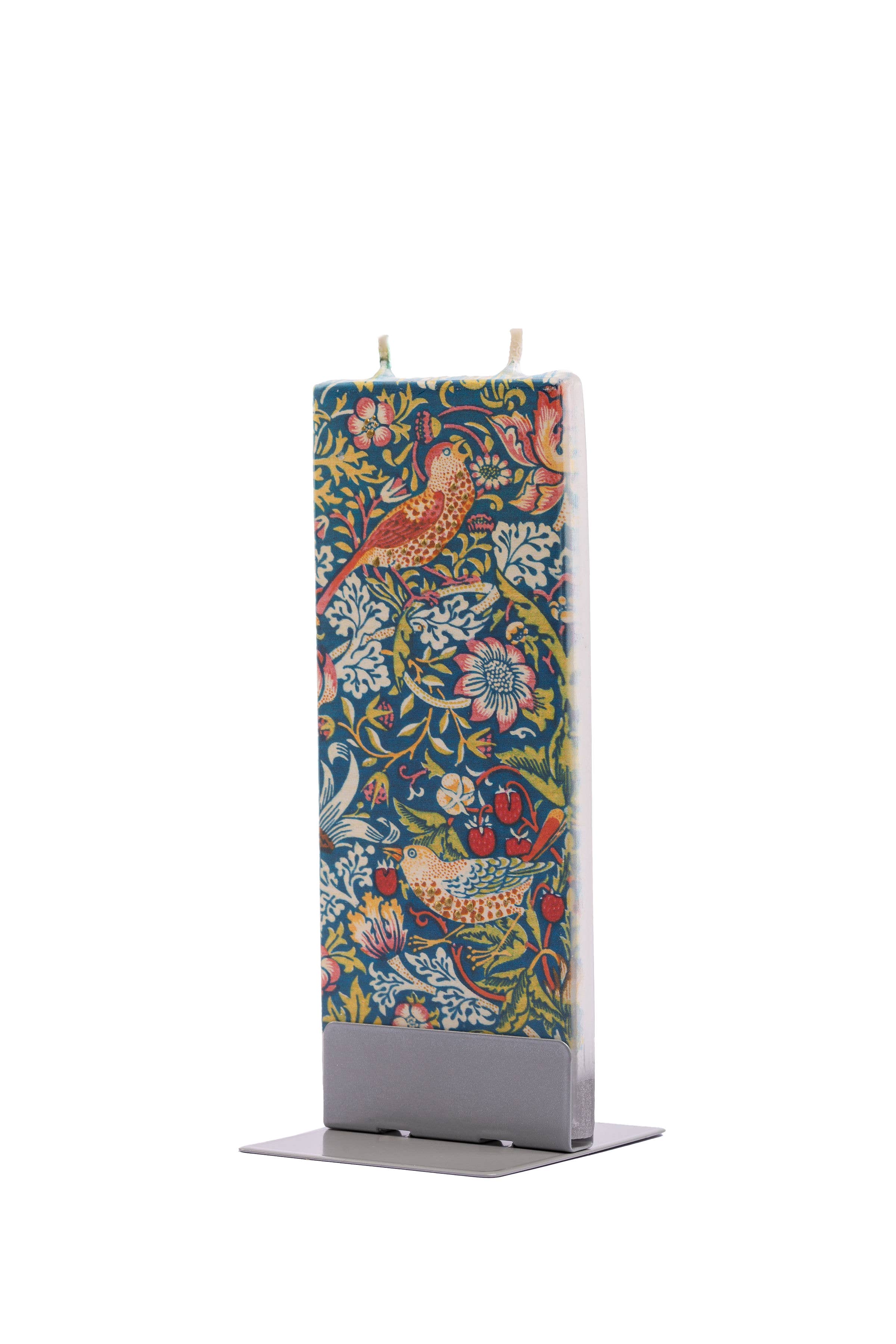 Flat Handmade Candle-William Morris - Strawberry Theif