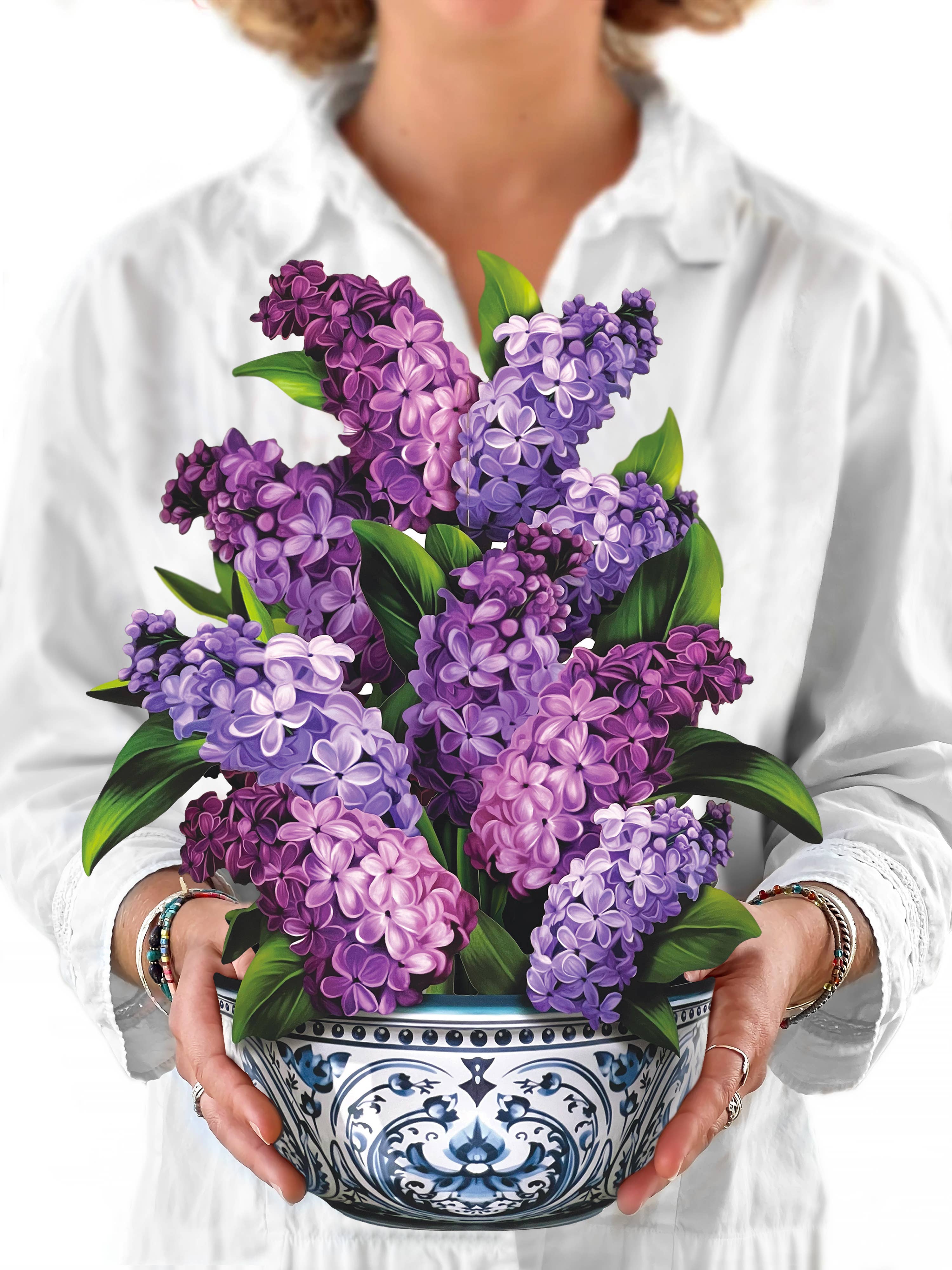 Garden Lilacs Pop-Up Greeting Card