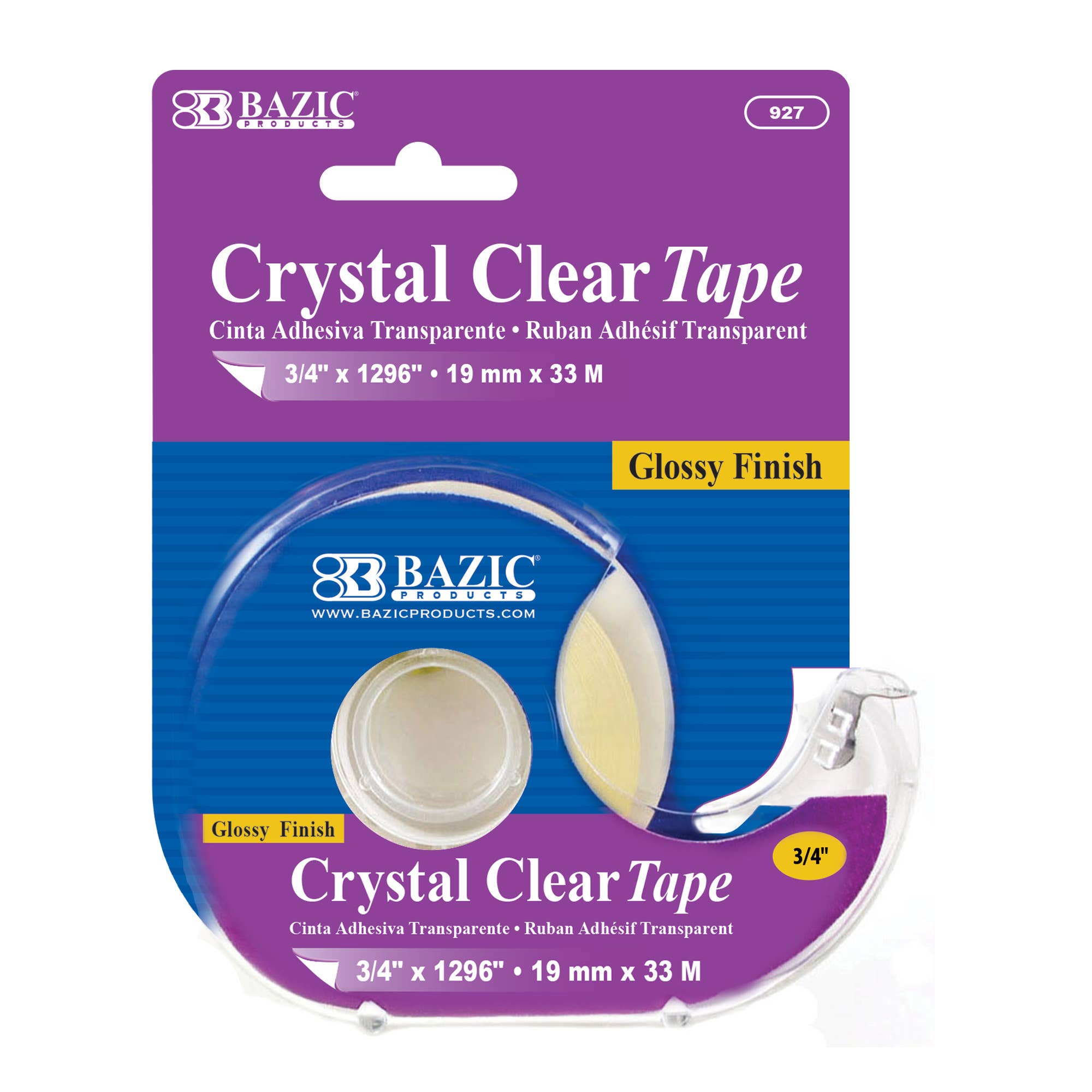 Crystal Clear Tape Dispenser 3/4" X 1296"