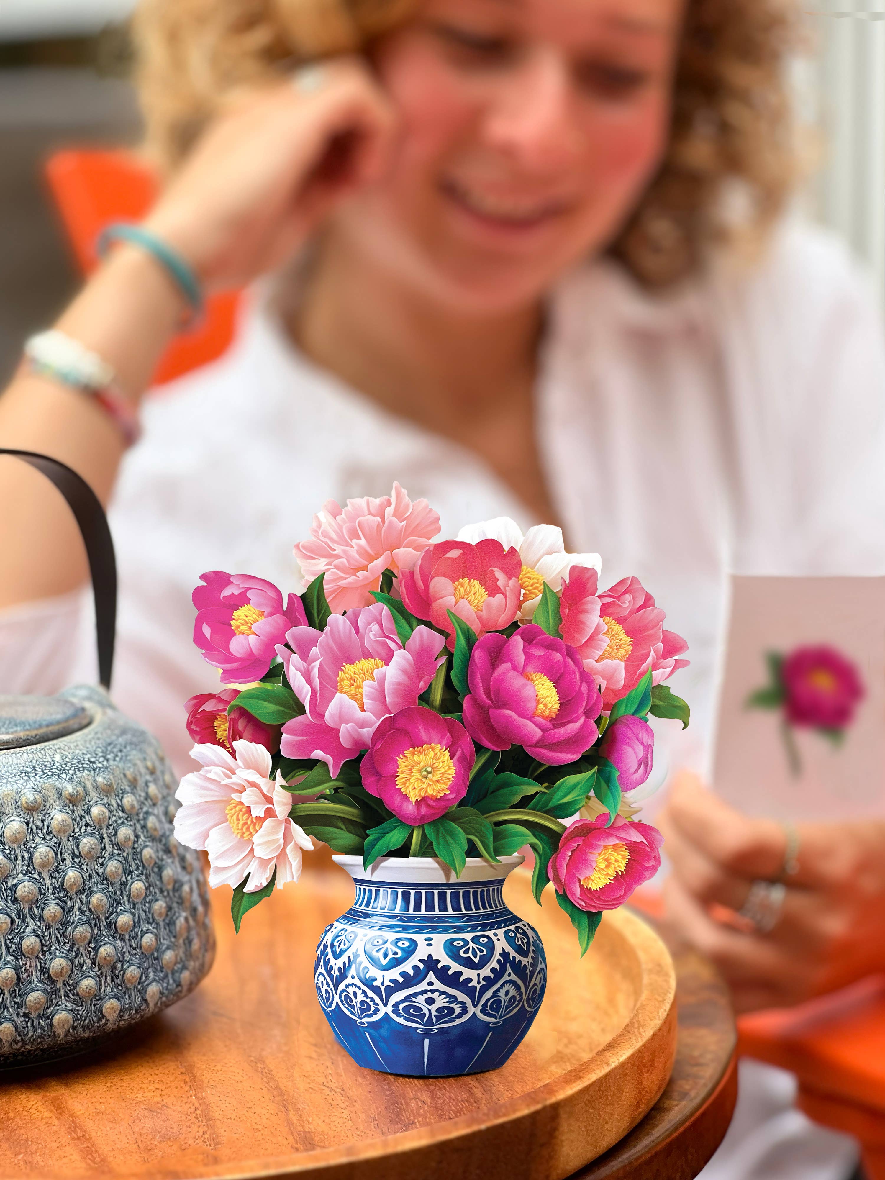 FreshCut Mini Peony Paradise Pop-Up Card