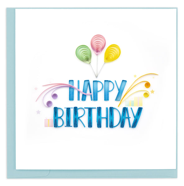 Quilled Nouveau Birthday Greeting Card