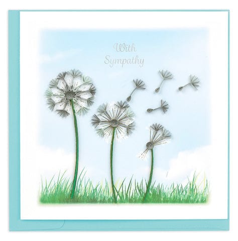 Quilled Sympathy Dandelions Greeting Card