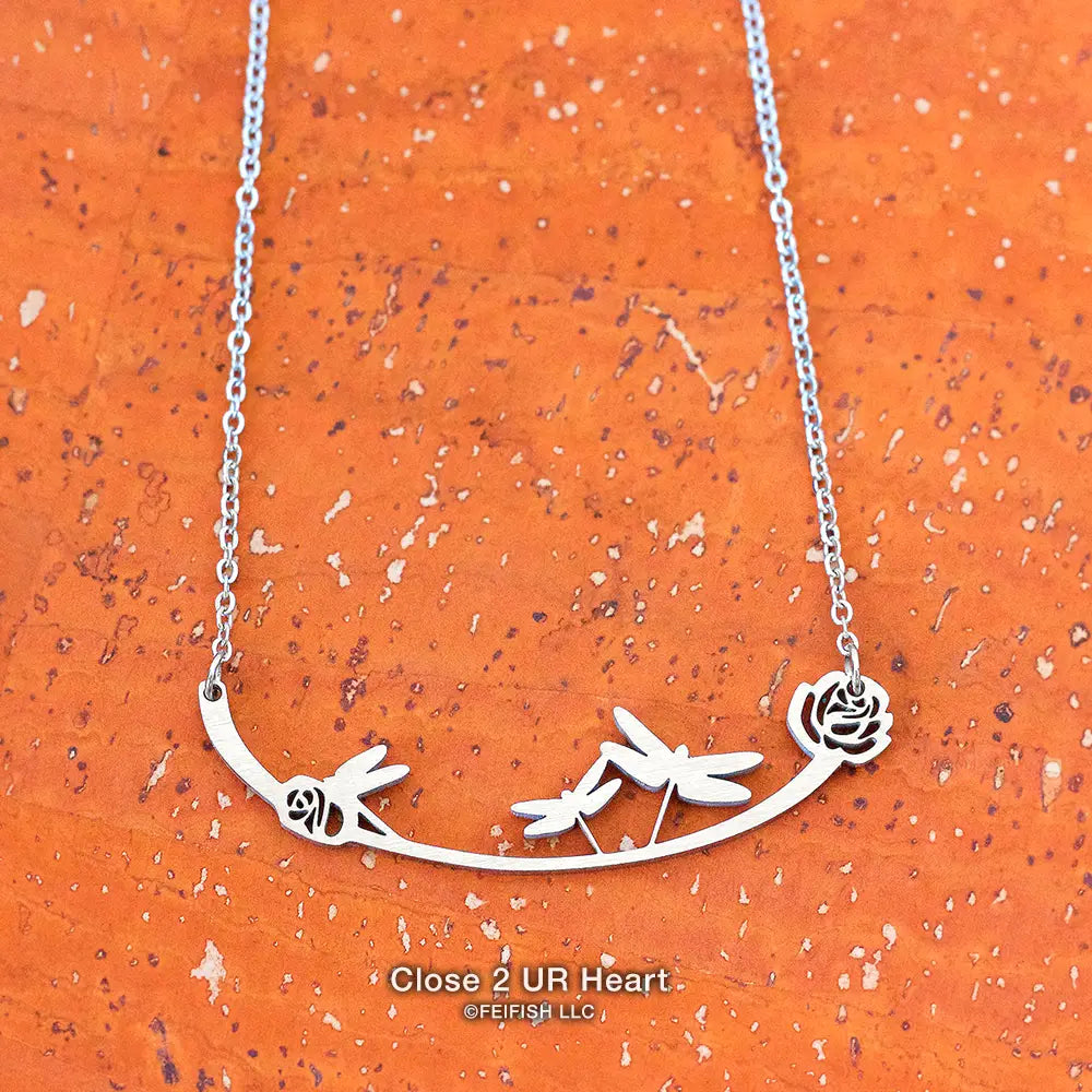 Dragonflies Stainless Steel Necklace