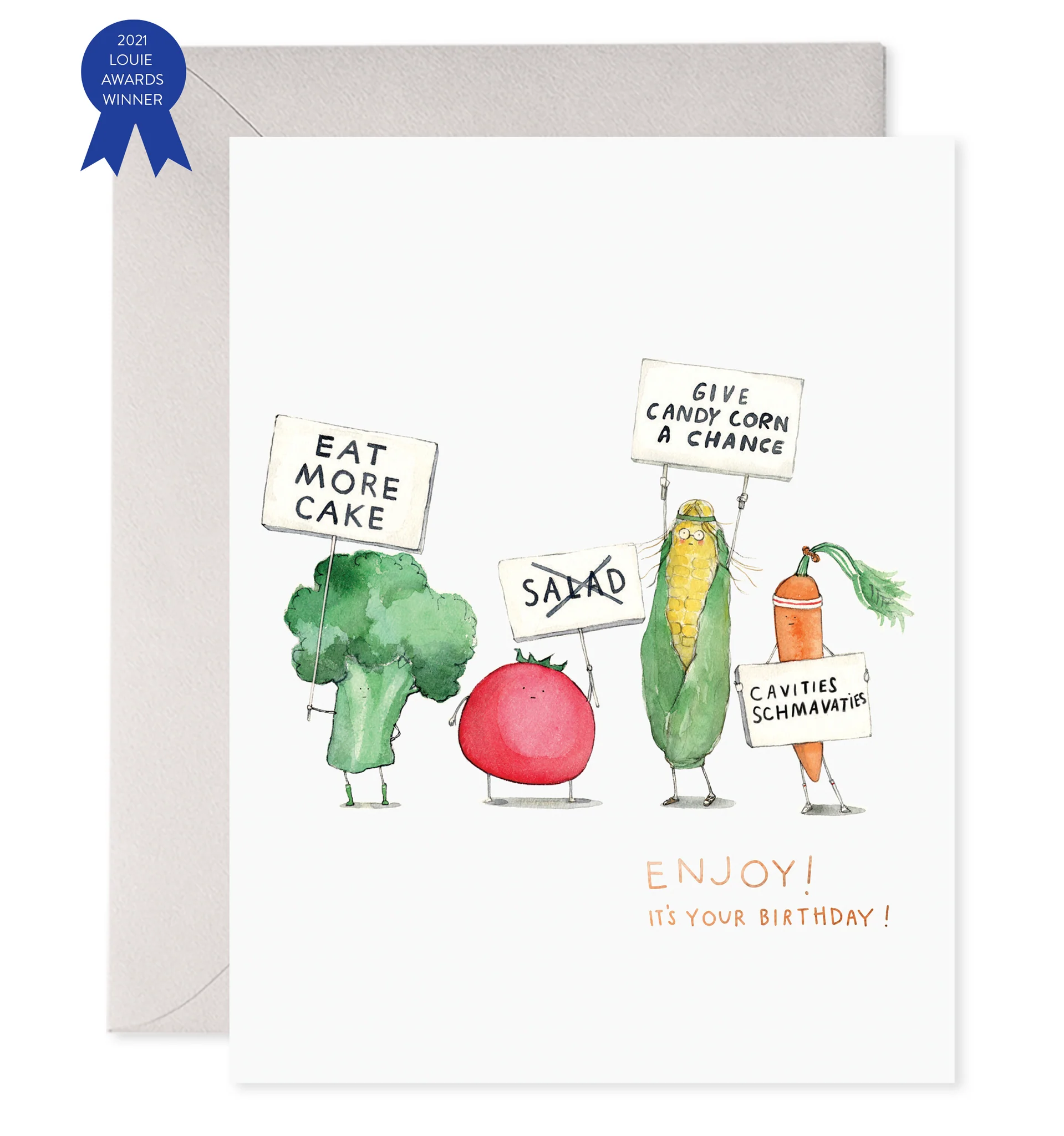 Veggie Strike Birthday Greeting Card