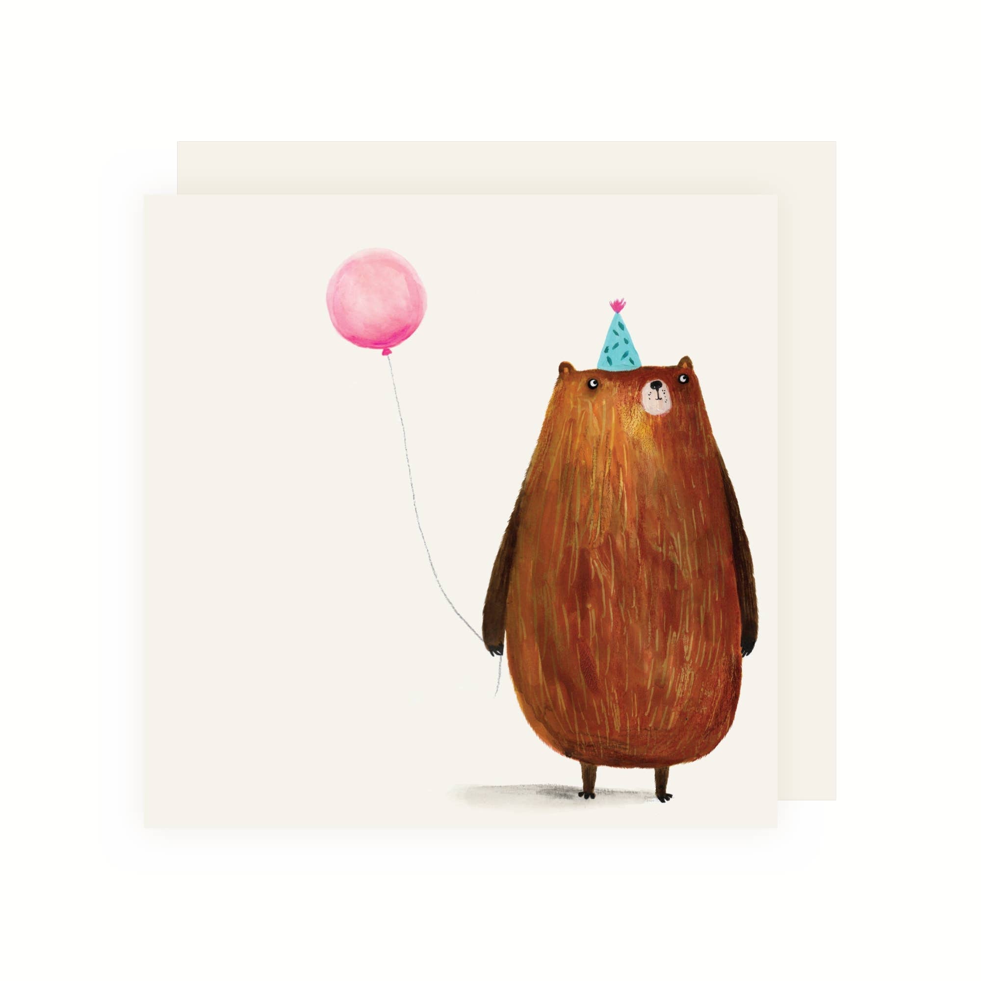 Party Bear Balloon Greeting Card