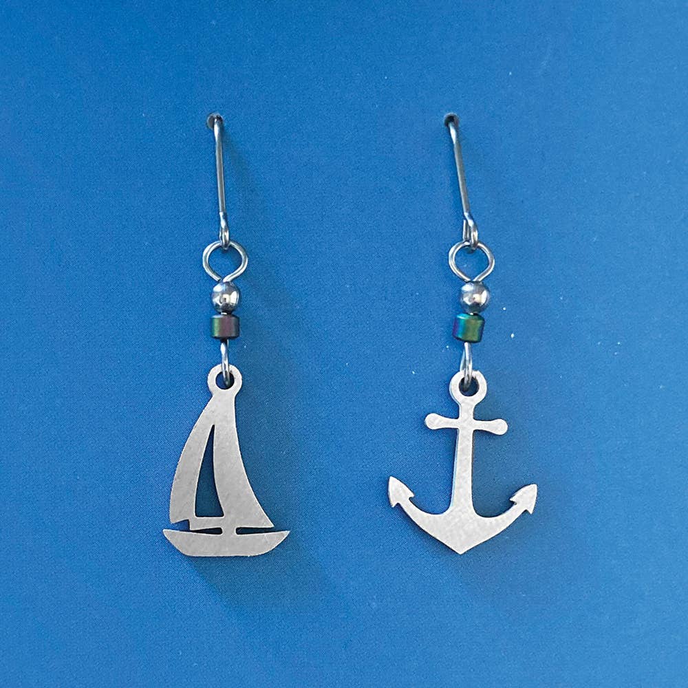 Anchor and Boat Earrings