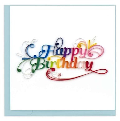 Quilling Happy Birthday Card