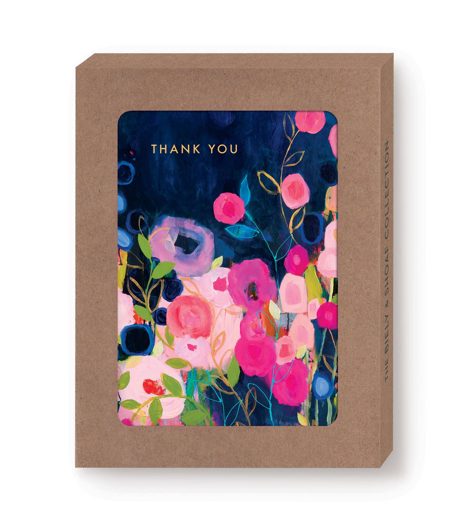 Pink & Blue Flowers Boxed Thank You Cards (Set of 10)