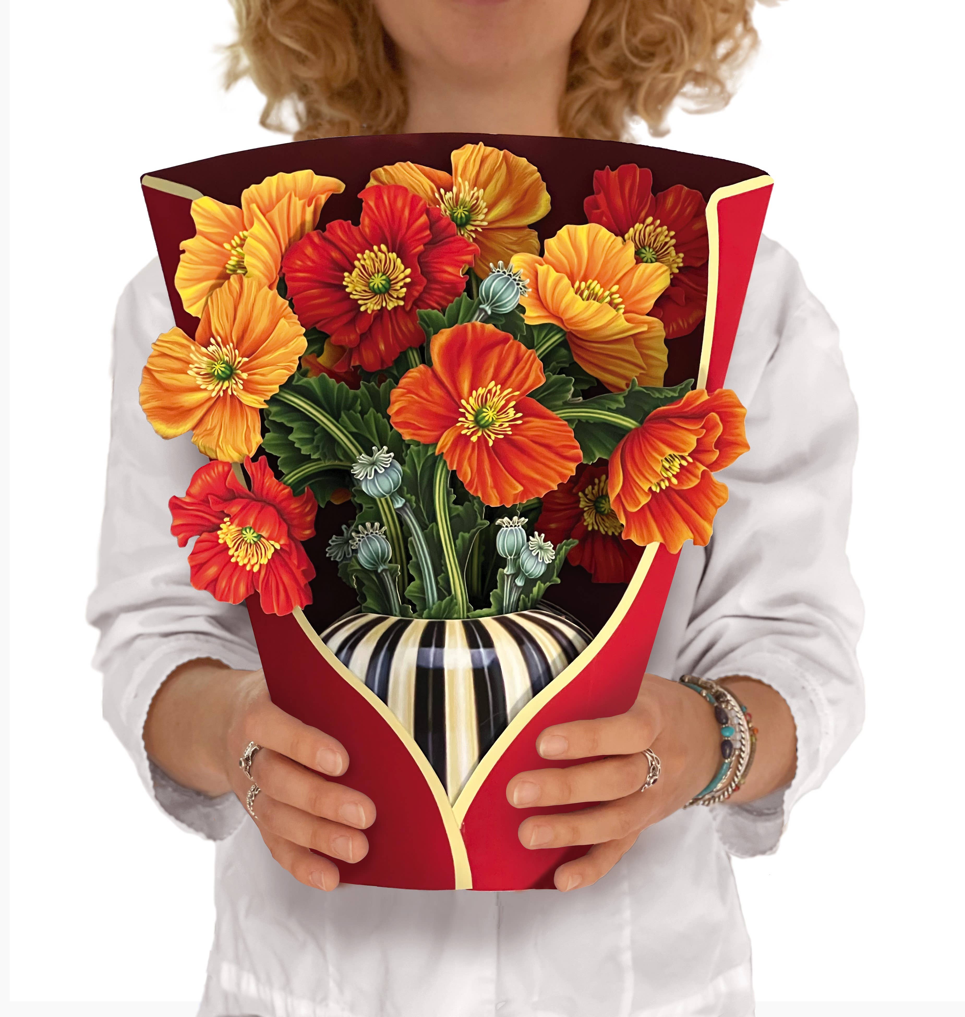 FreshCut French Poppies Pop-Up Greeting Card