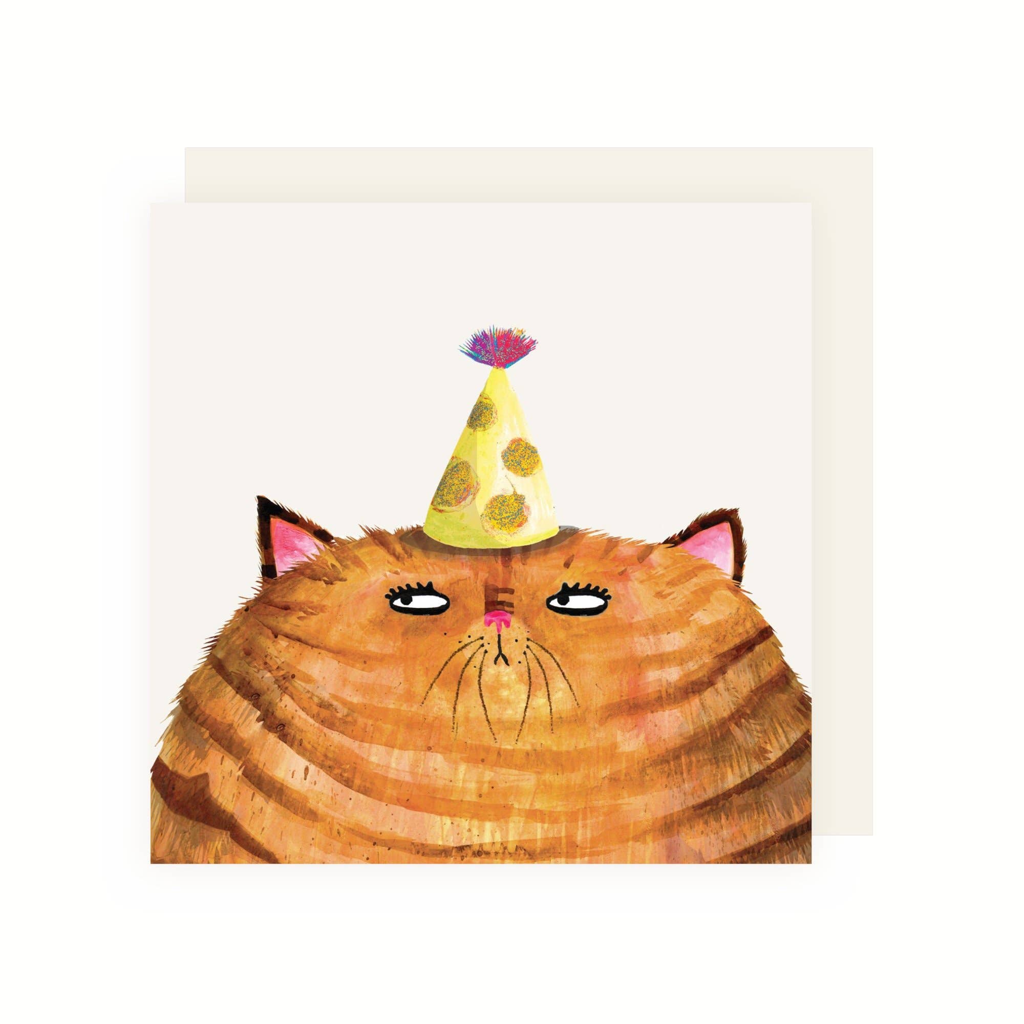 Cat Birthday Party Card