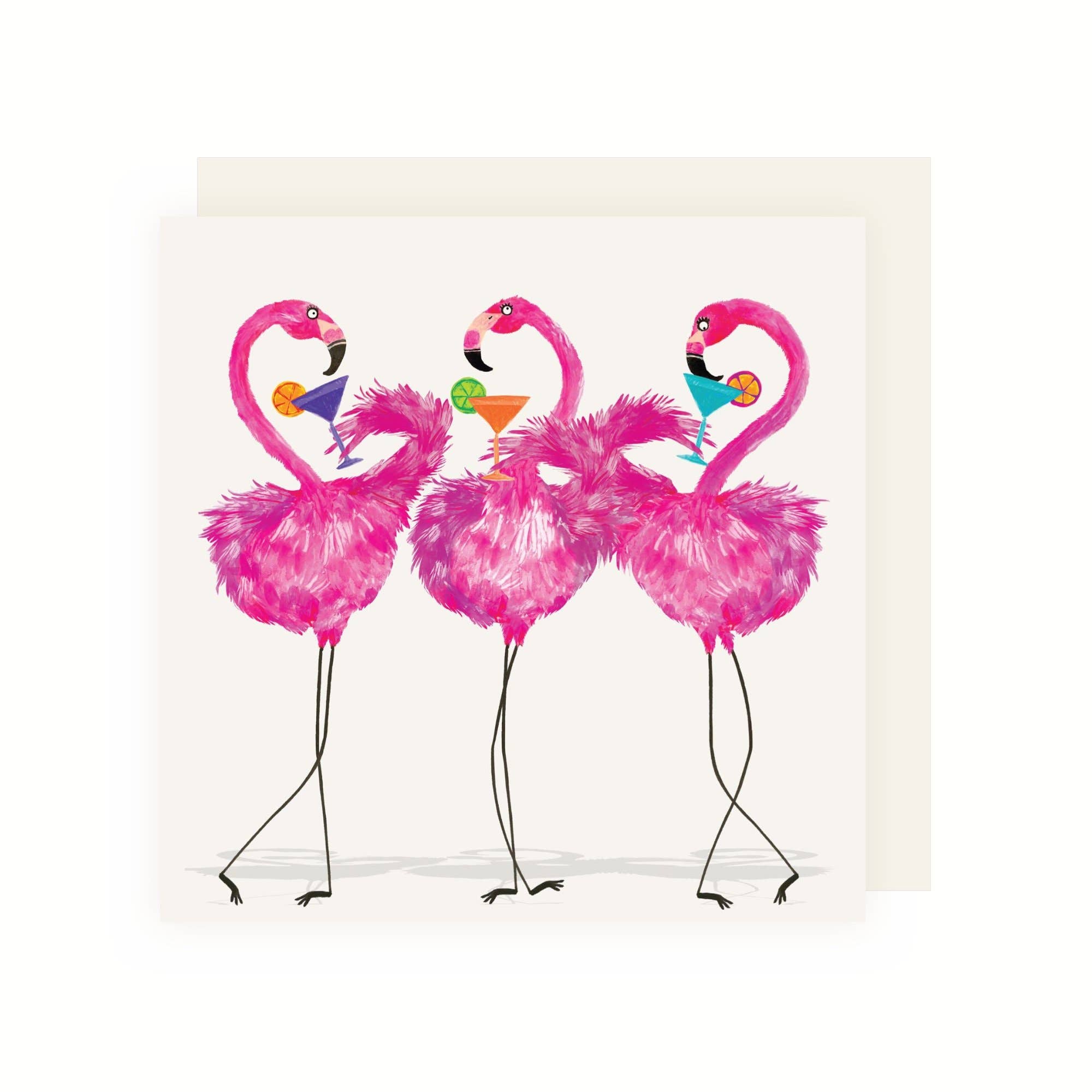 Flamingos Drinking Card