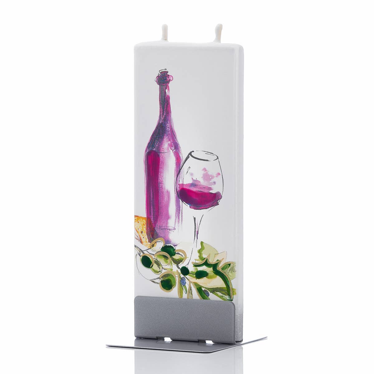 Flat Handmade Candle - Wine with Olives