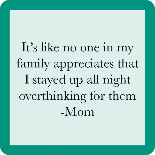 Drinks On Me Coaster - Overthink Mom