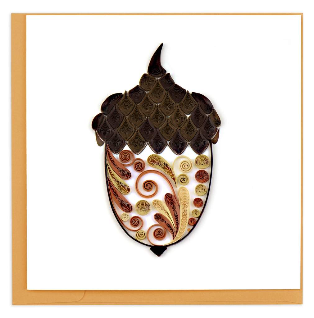 Quilled Acorn Greeting Card