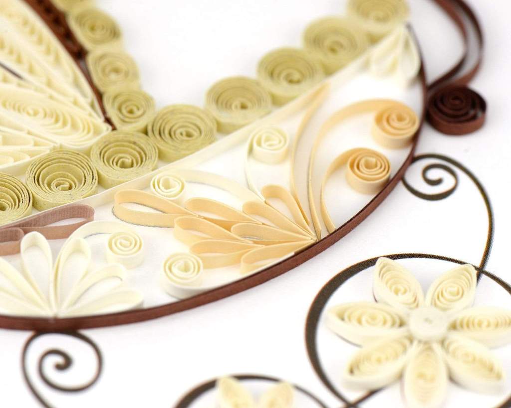 Quilling Baby Carriage Greeting Card