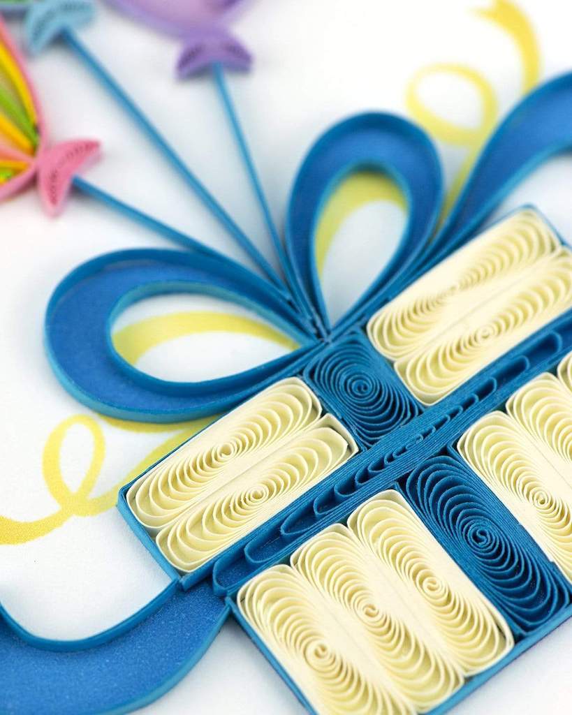 Quilling Balloon Surprise Birthday Card