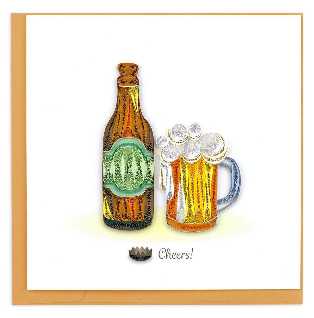 Quilled Birthday Beer Greeting Card