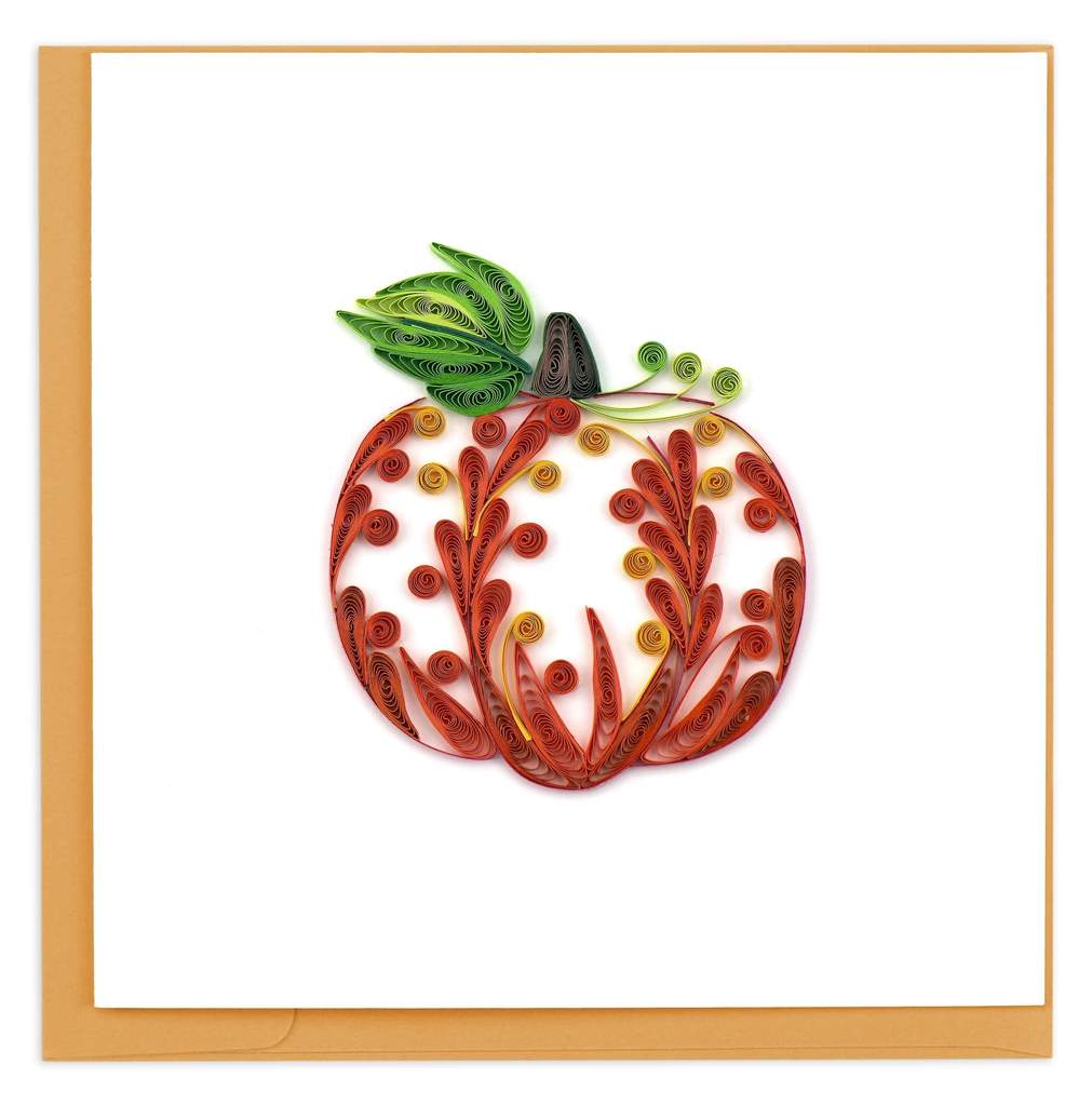 Quilled Decorative Pumpkin Greeting Card