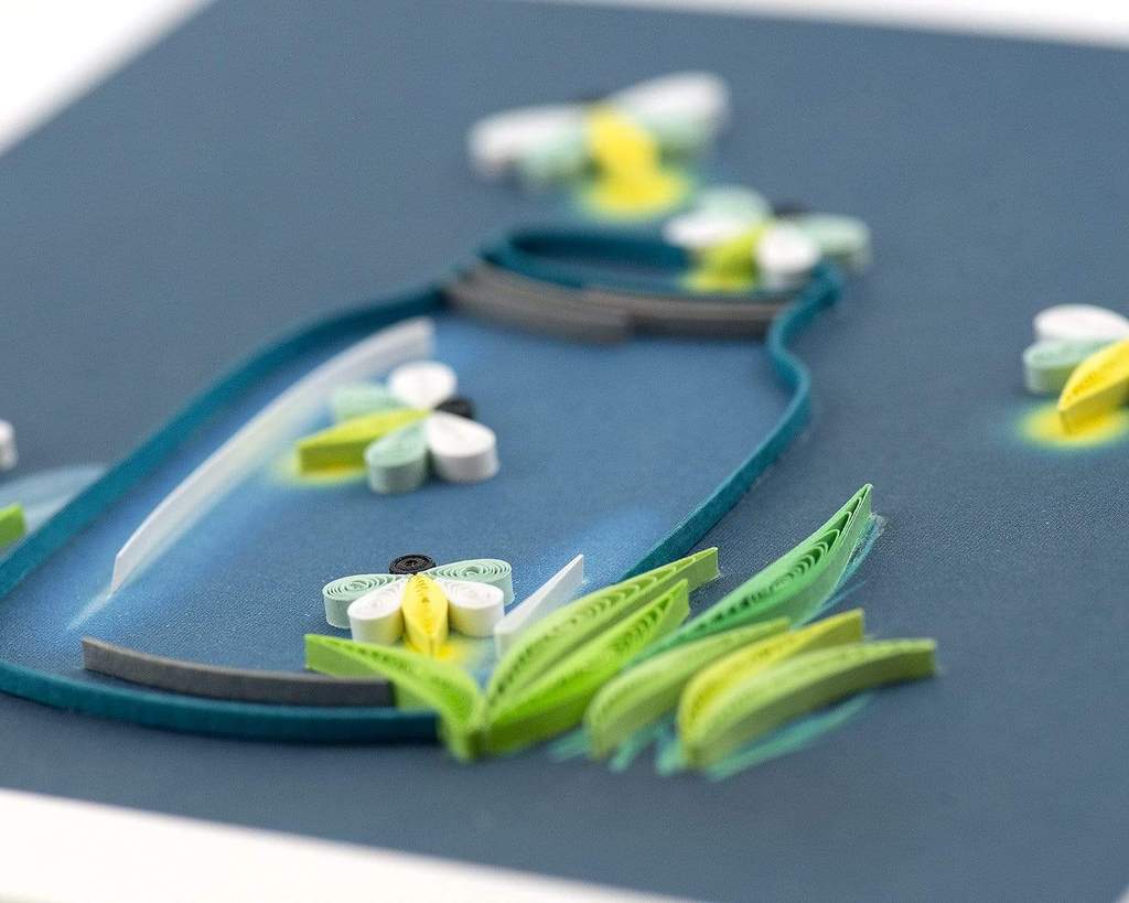 Quilling Fireflies Greeting Card