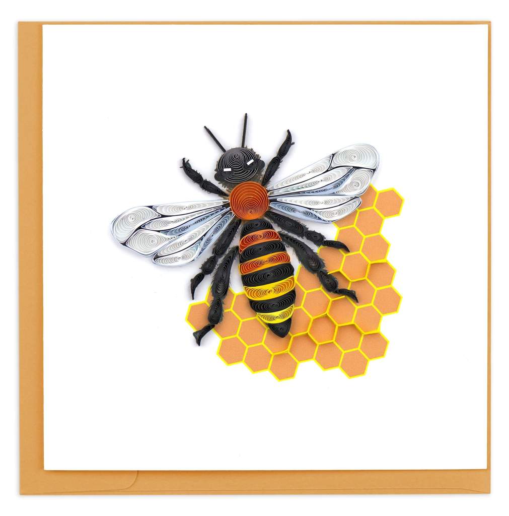 Quilling Honey Bee Greeting Card