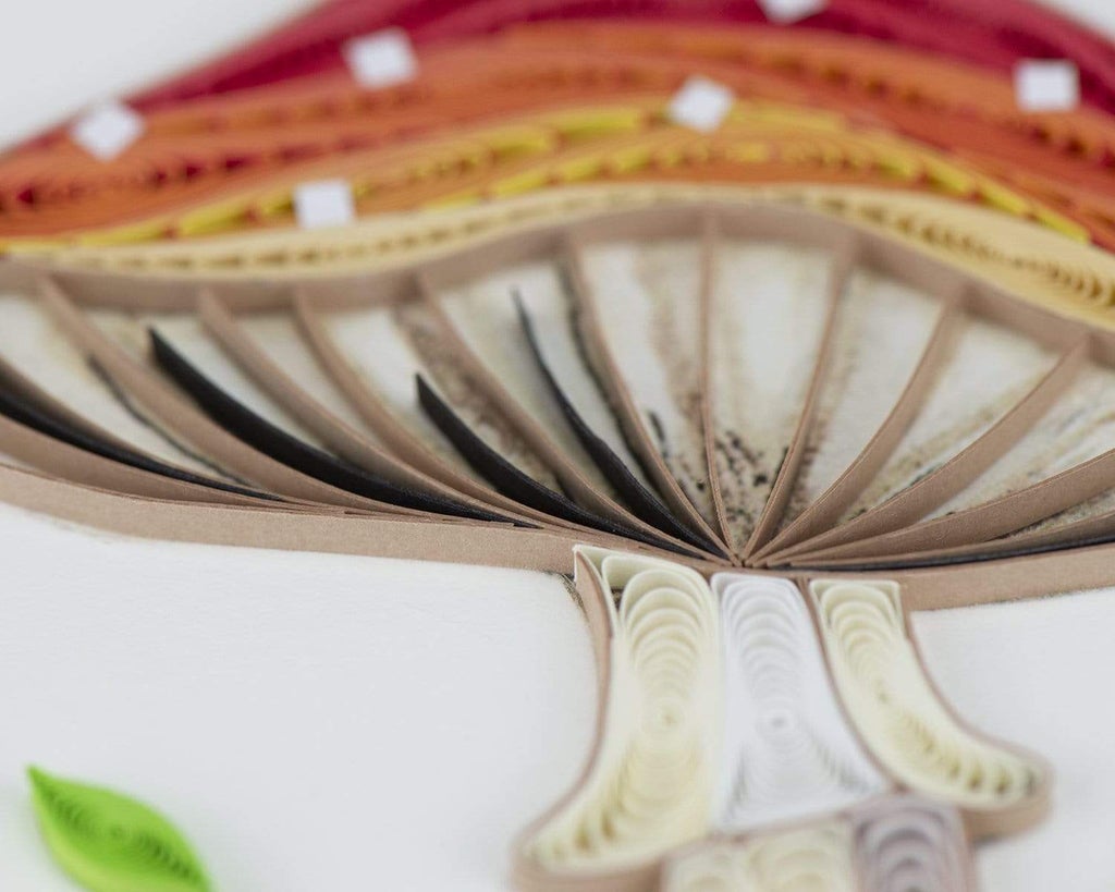 Quilling Wild Mushroom Greeting Card