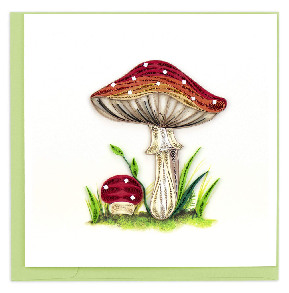 Quilling Wild Mushroom Greeting Card
