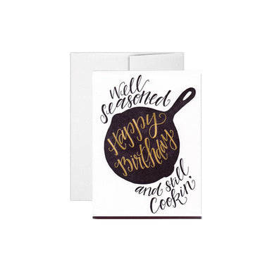 Birthday Skillet  Letterpressed Greeting Card