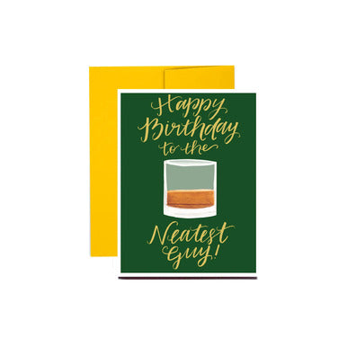 Whiskey Neat Birthday Card