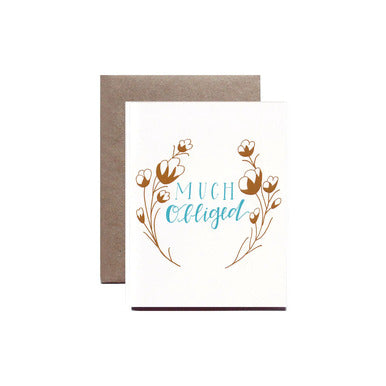 Much Obliged Thank You Greeting Card