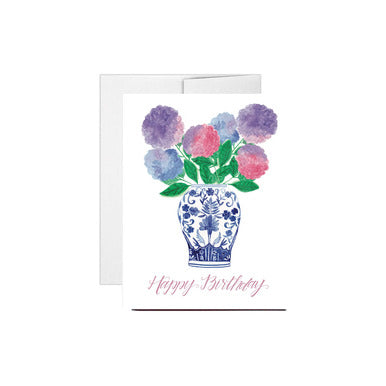 Happy Birthday Hydrangea Greeting Card