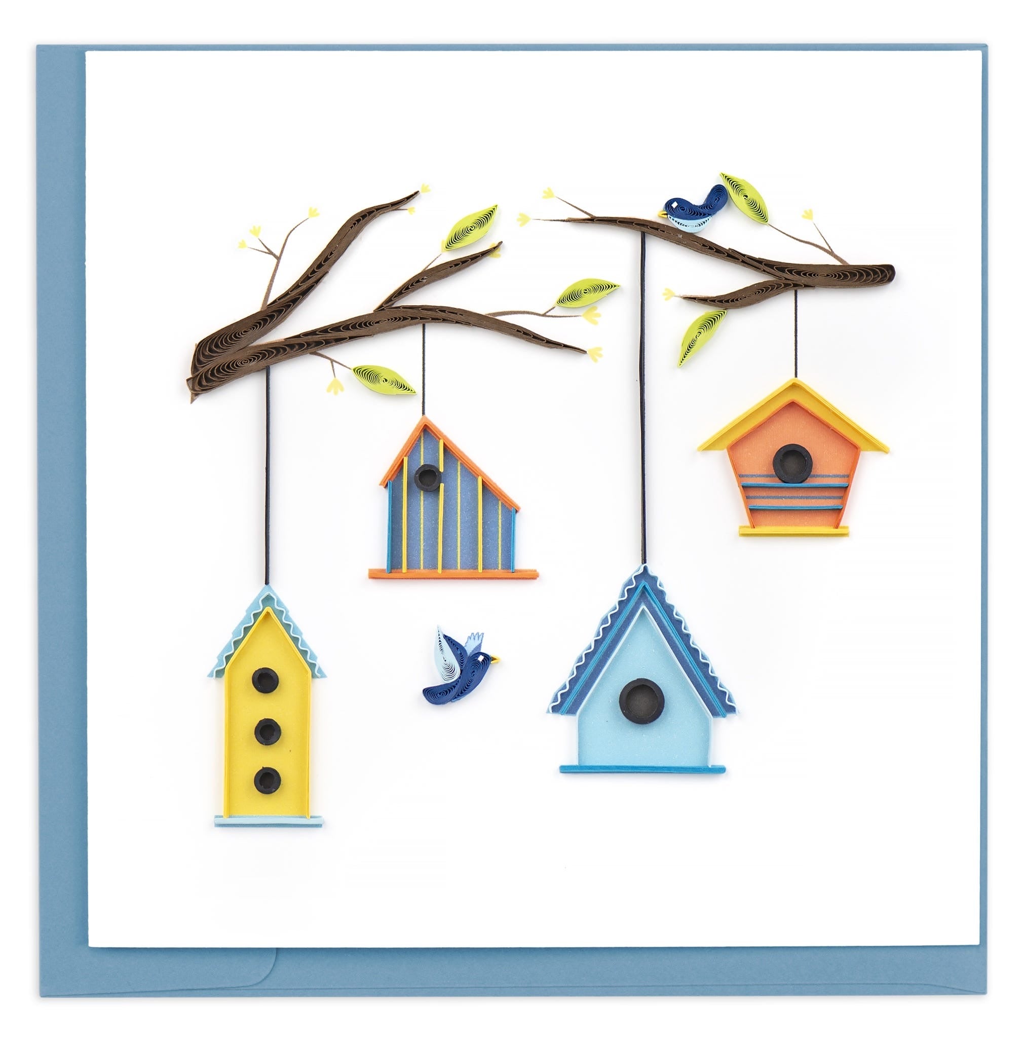 Quilled Birdhouse Tree Greeting Card