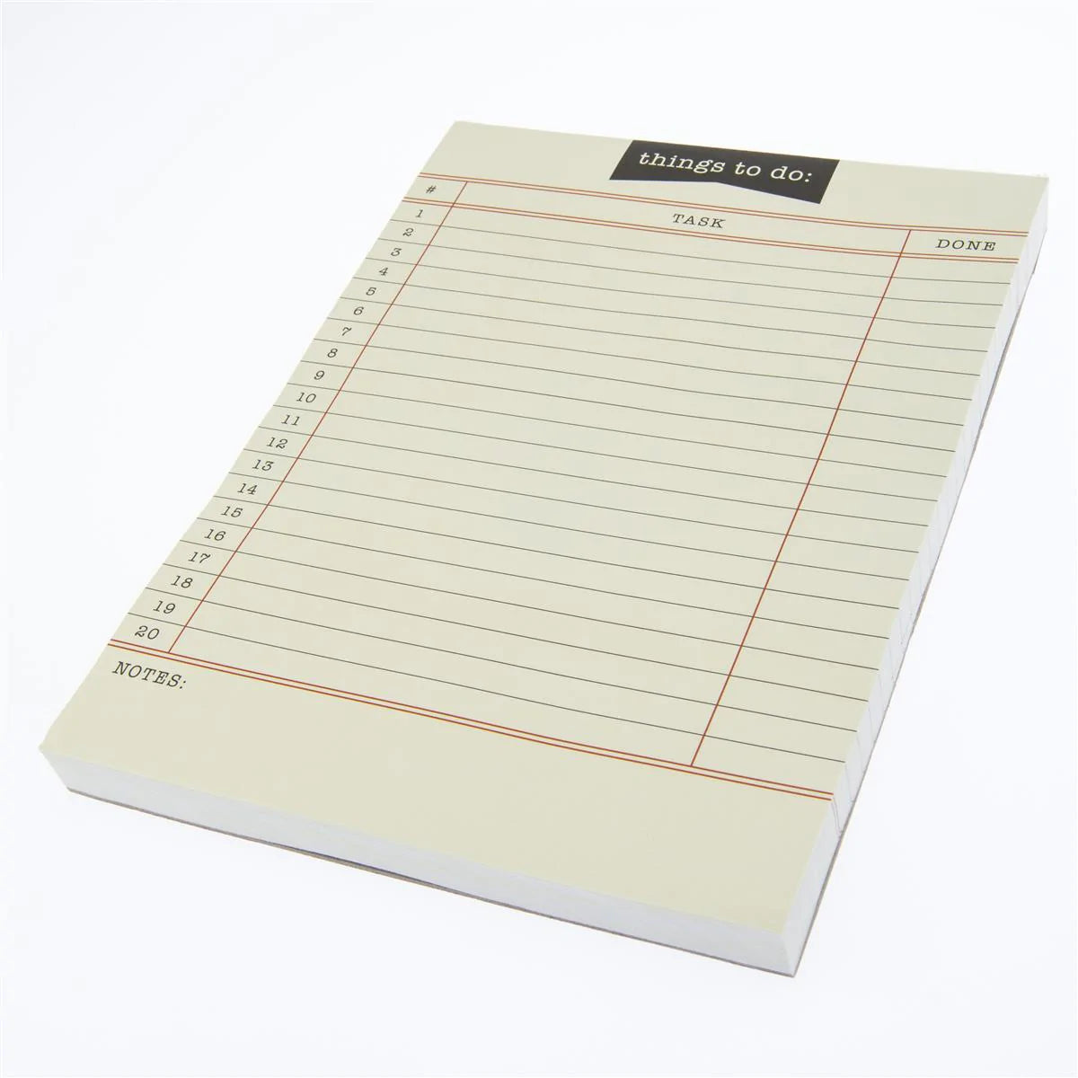 Library Card Large Notepad