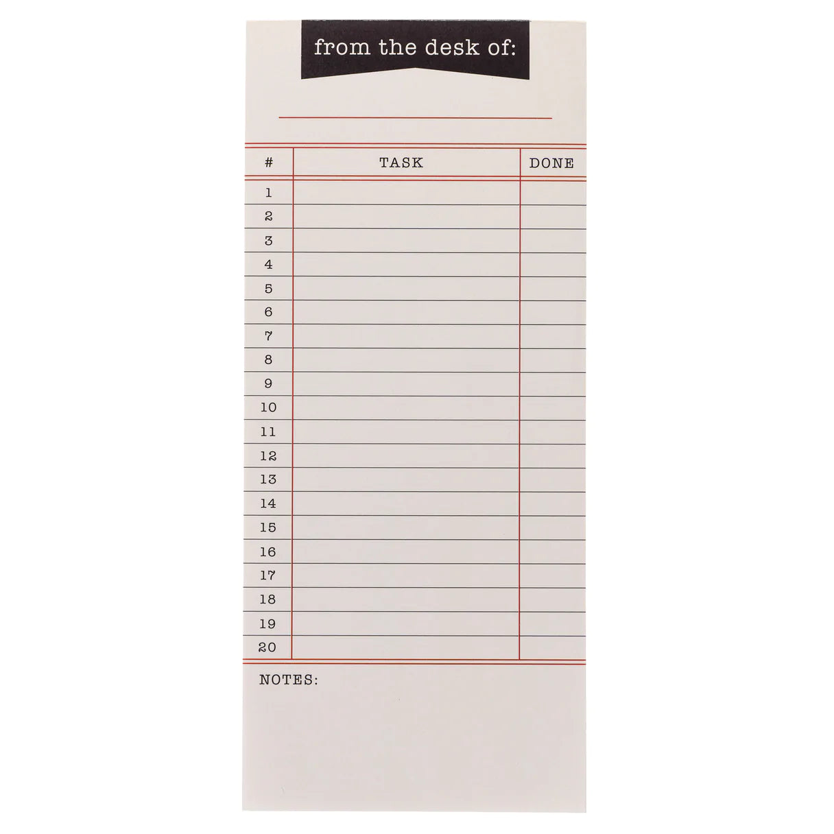 Library Card Magnetic Notepad